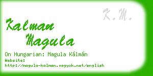 kalman magula business card
